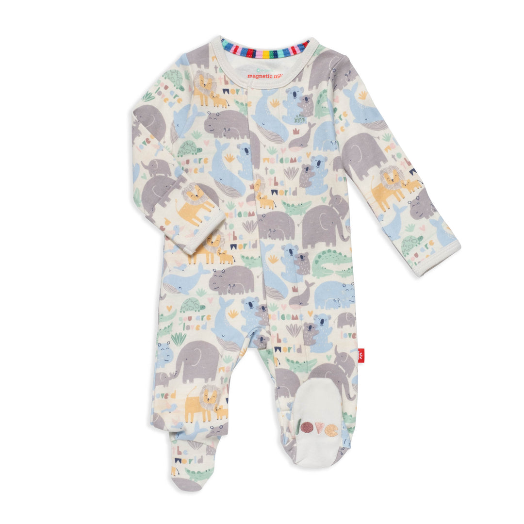 Little Lovin Magnetic Organic Cotton Footie