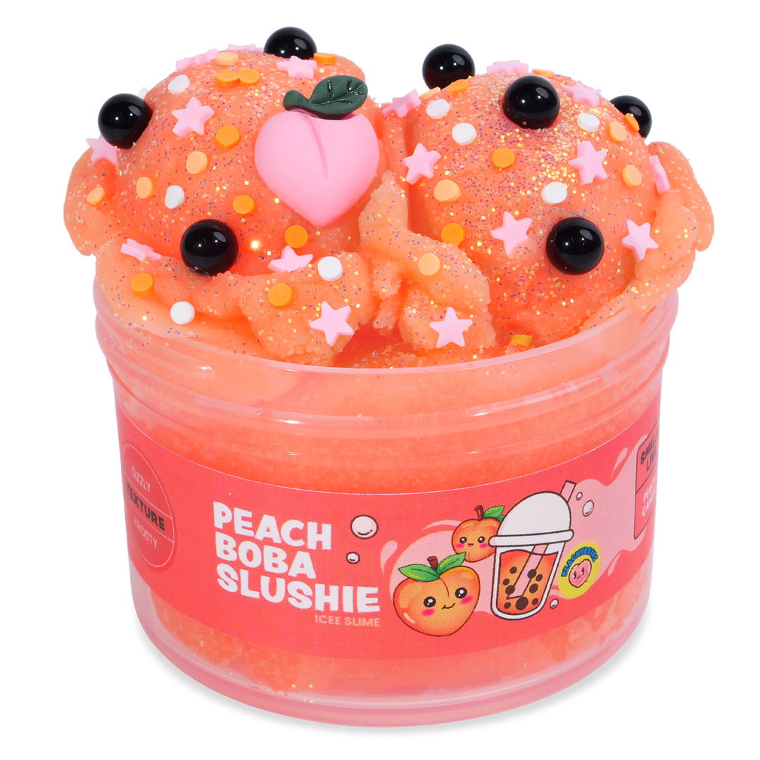 Peachie Boba Slushie Slime