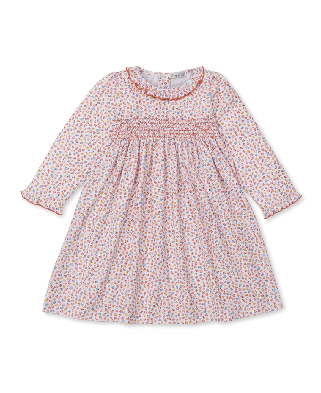 Patchwork Pumpkin Floral Smocked Dress