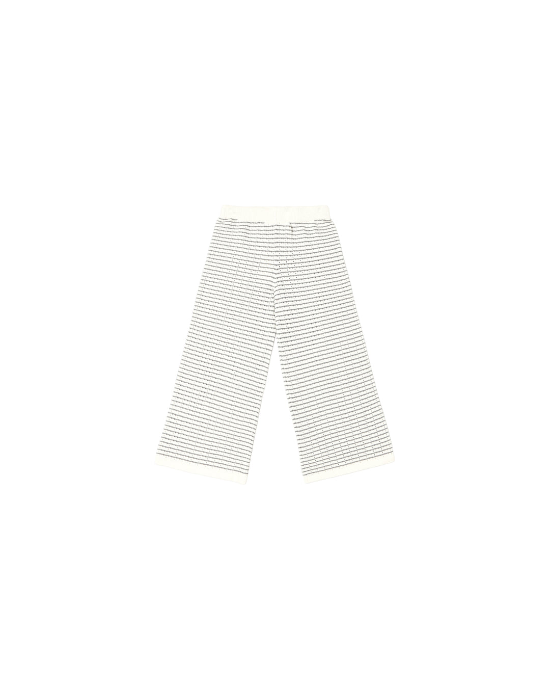 Dusty Blue Stripe Knit Wide Leg Pant