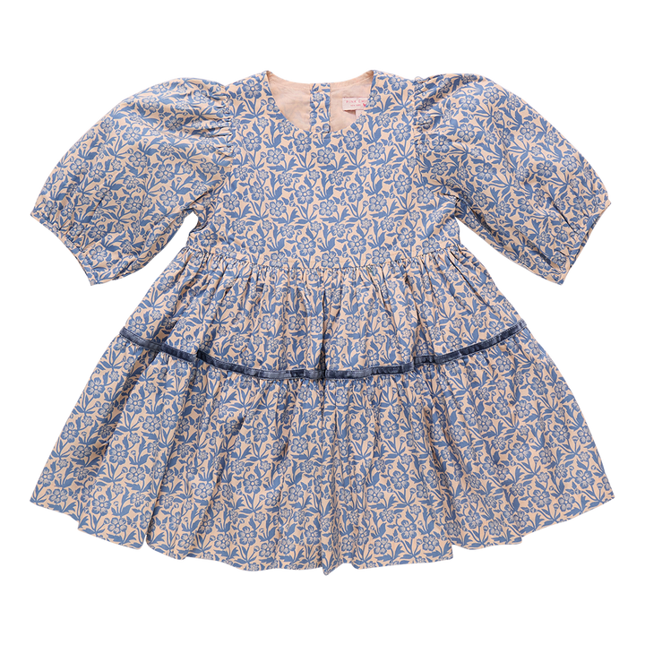 Blue Climbing Floral Mirabelle Dress