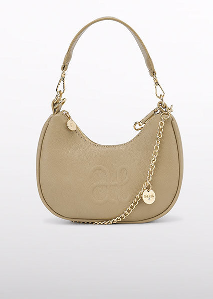 Faux Leather Logo Bag