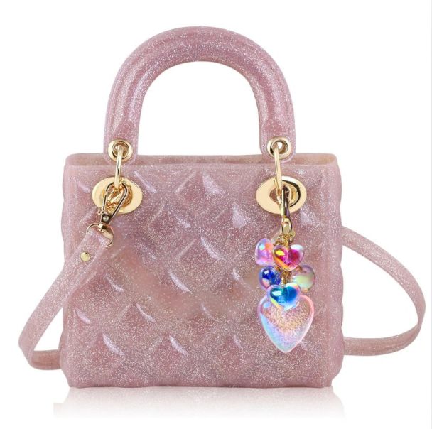 Pearl Pink Sparkle Bursting with Love Purse