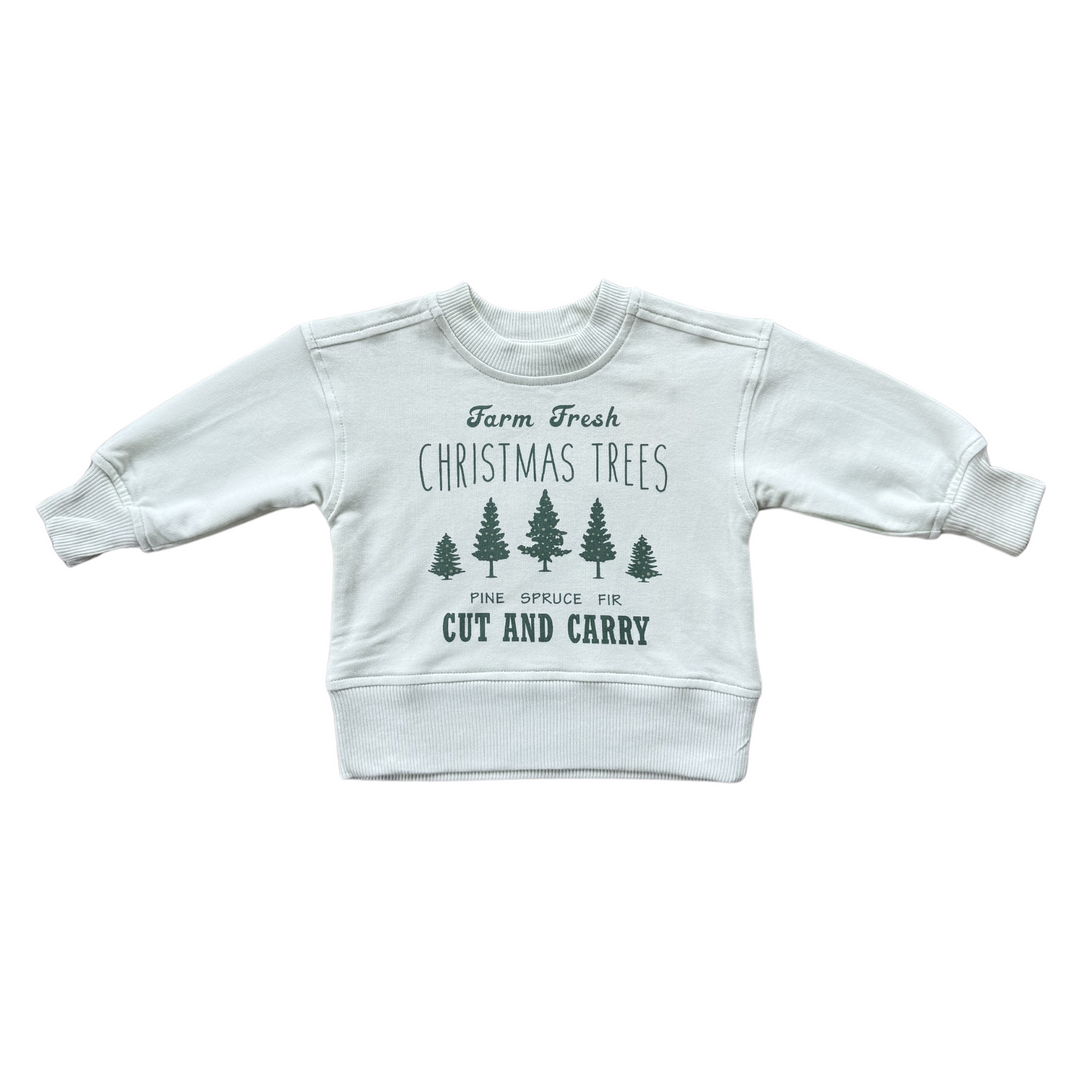 Christmas Trees Boxy Sweatshirt