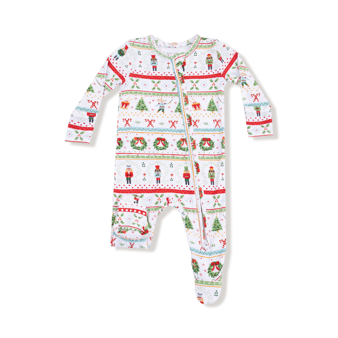 Nutcracker Fair Isle 2 way Zipper Footie