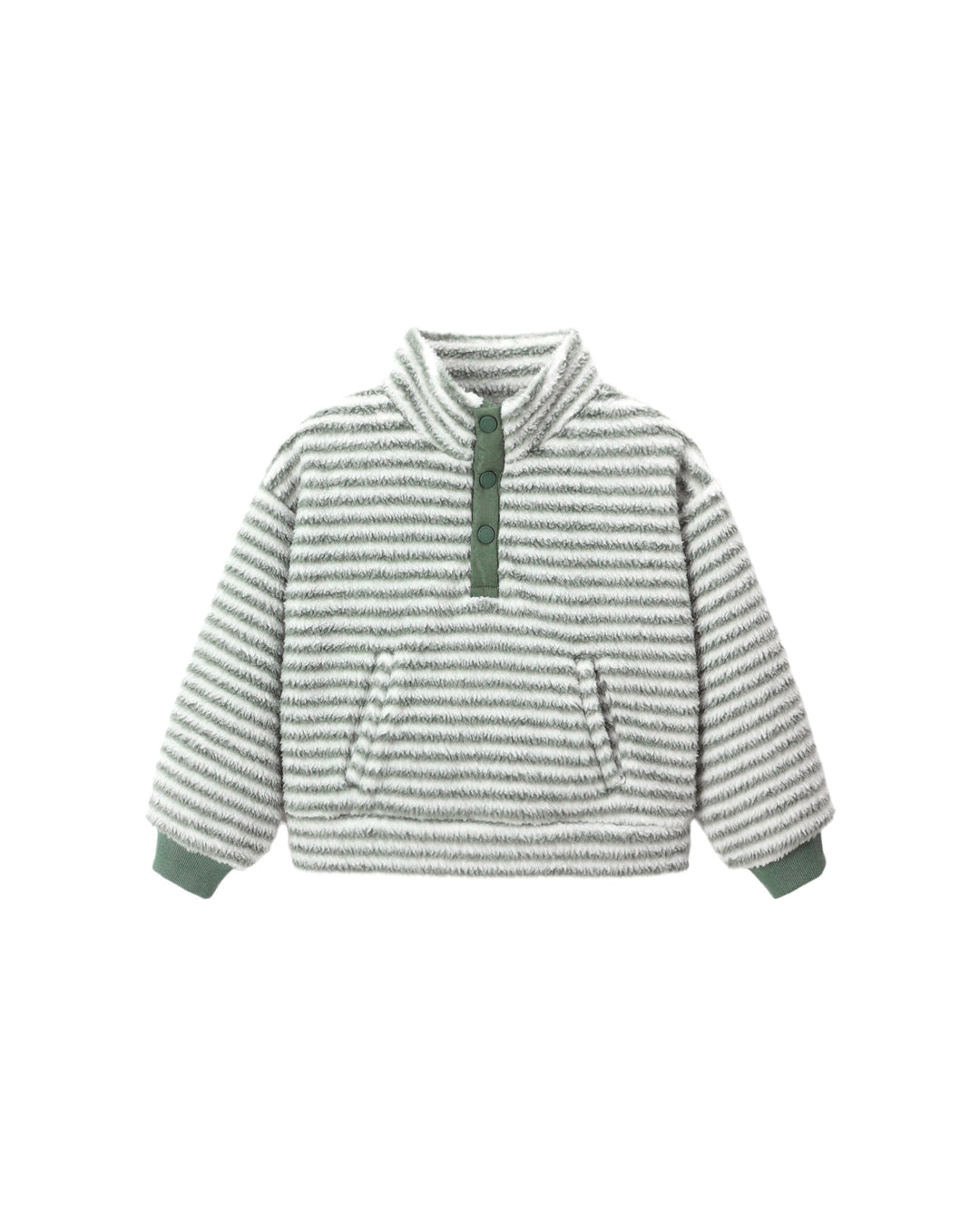 Snap Pullover Evergreen Stripe