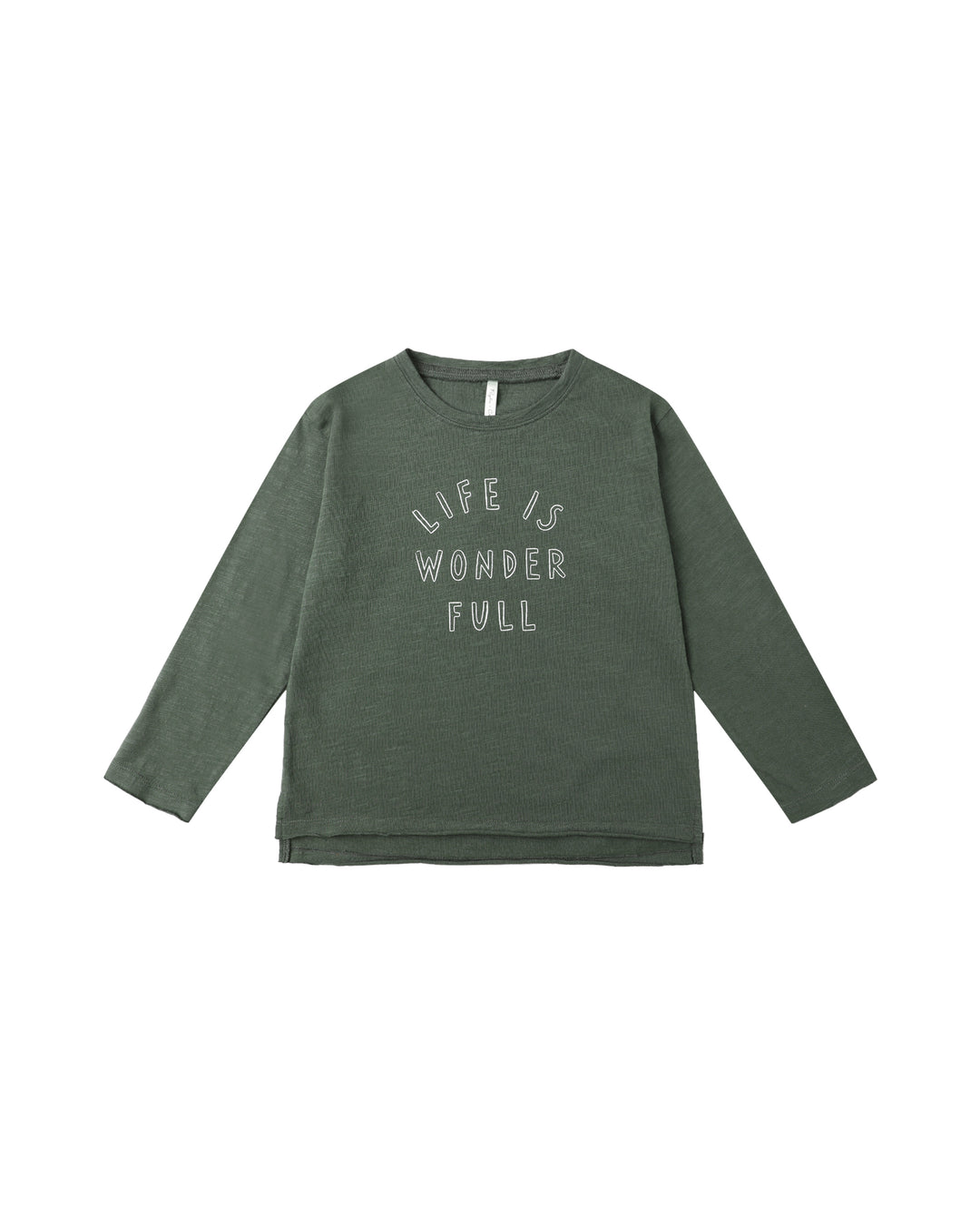 Raw Edge Long Sleeve Tee  Life is Wonderful