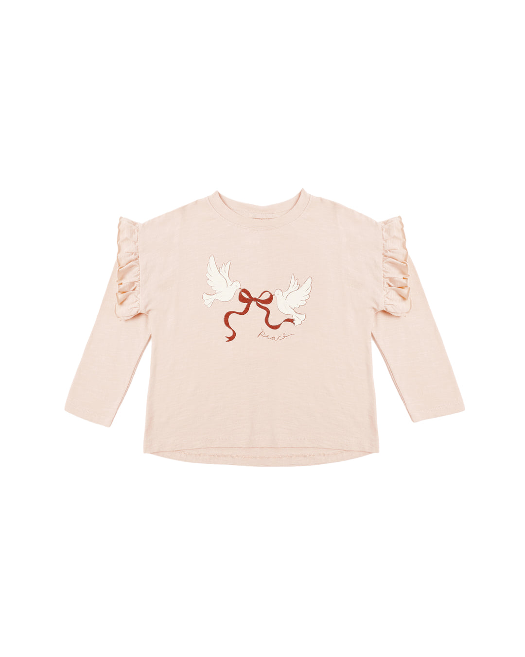 Ruffle Long Sleeve Tee Peace