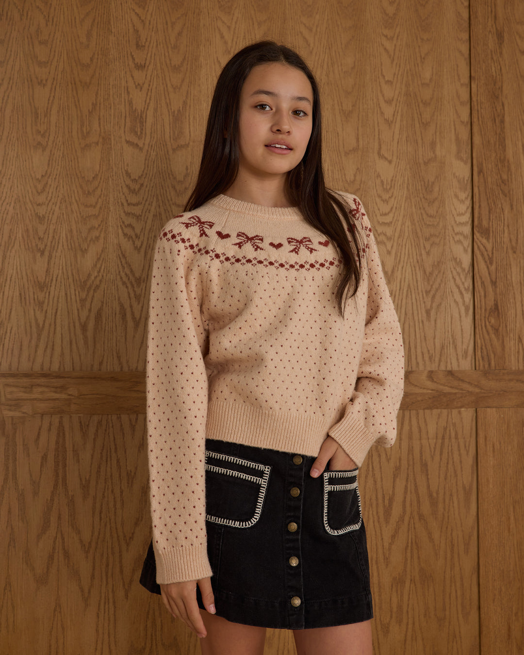 Fair Isle Sweater Bows Teen