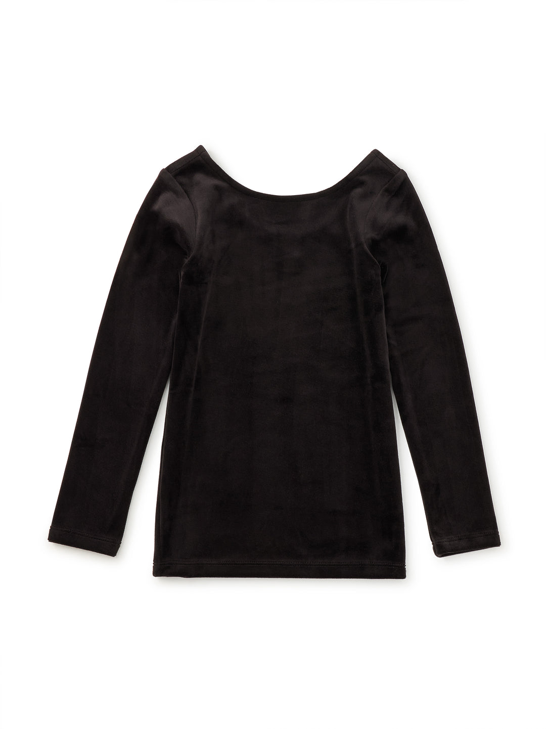 Jet Black Velour Slim Fit Top
