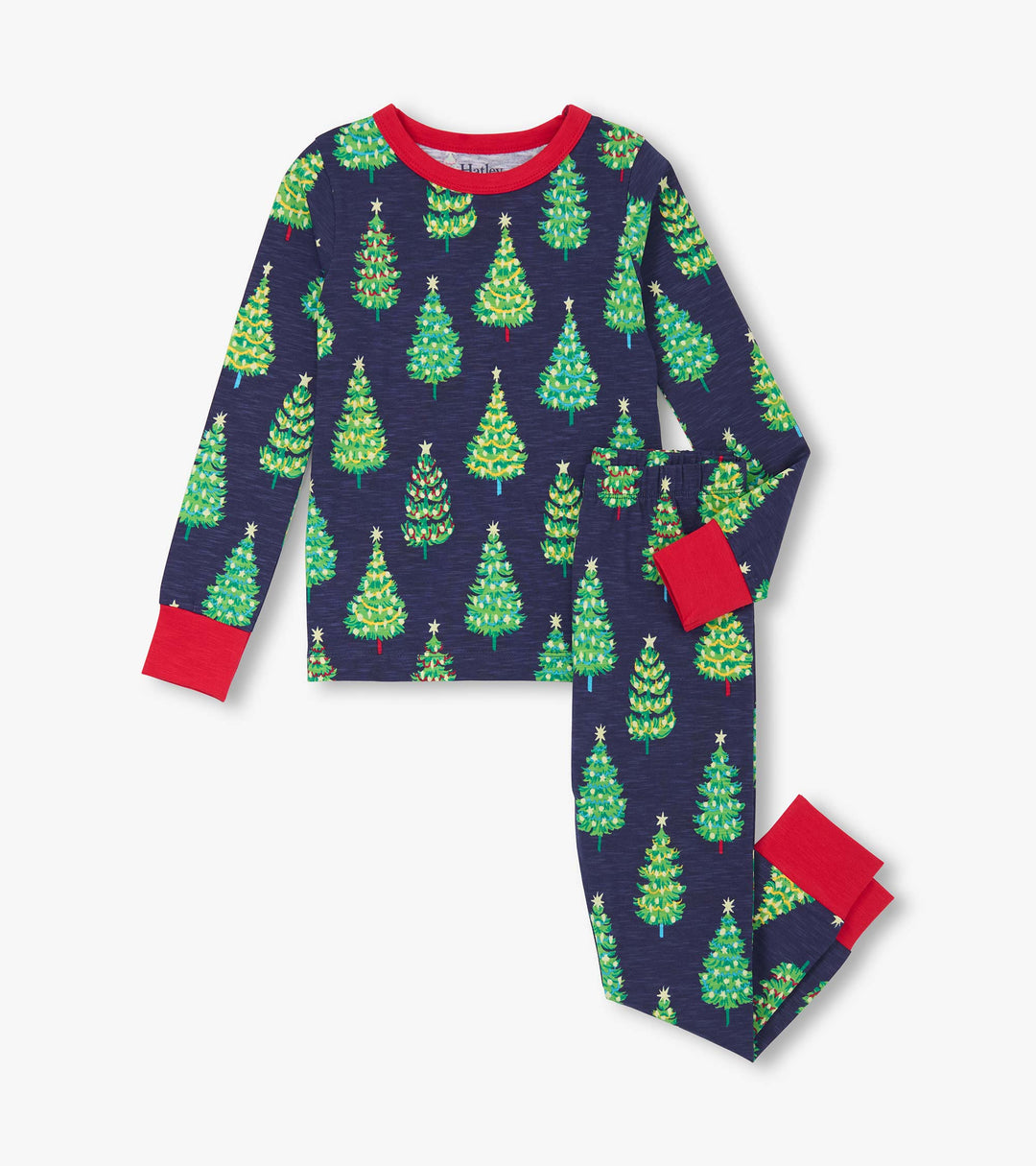 Bottle Brush Trees Pajama Set