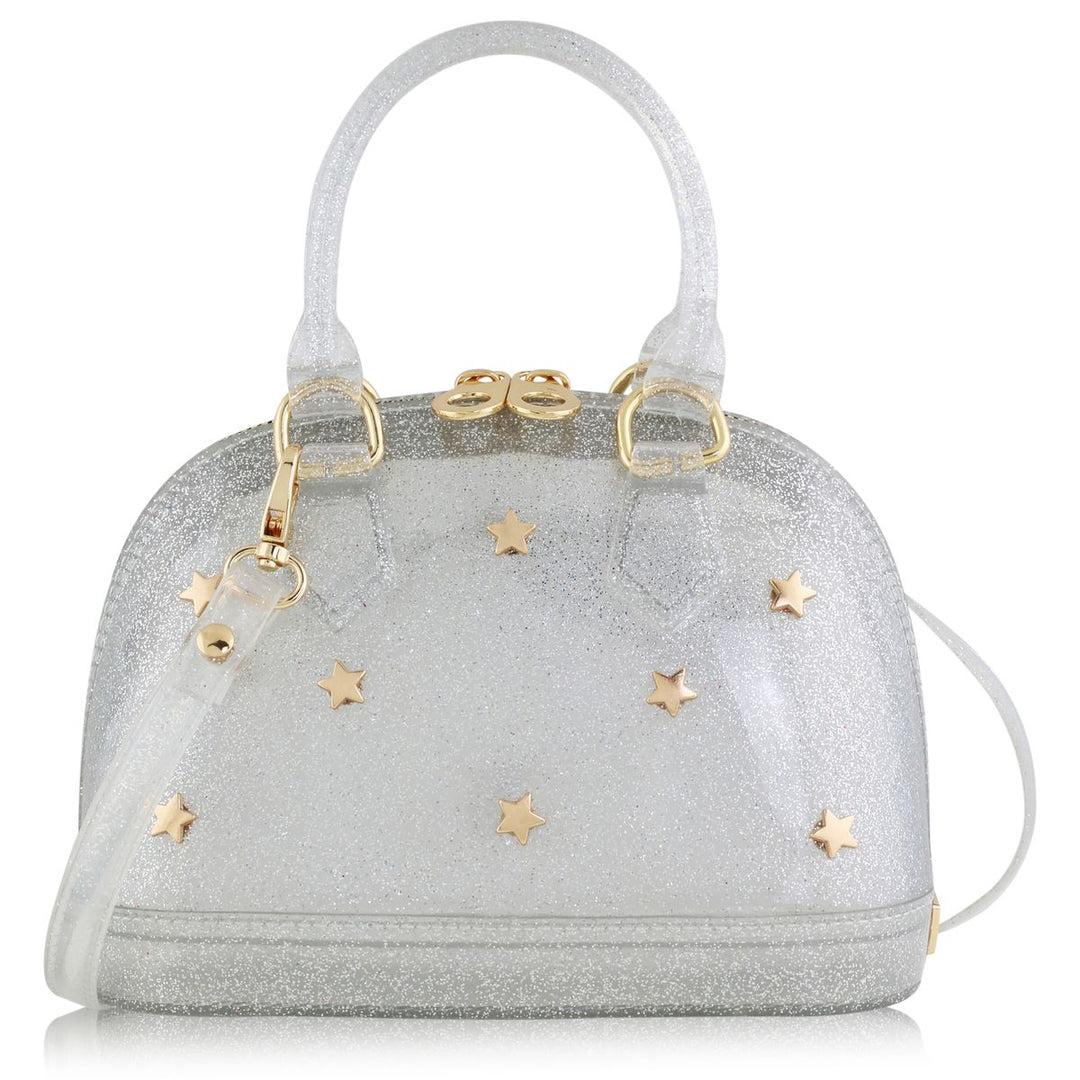 Silver Cate Purse with Gold Stars