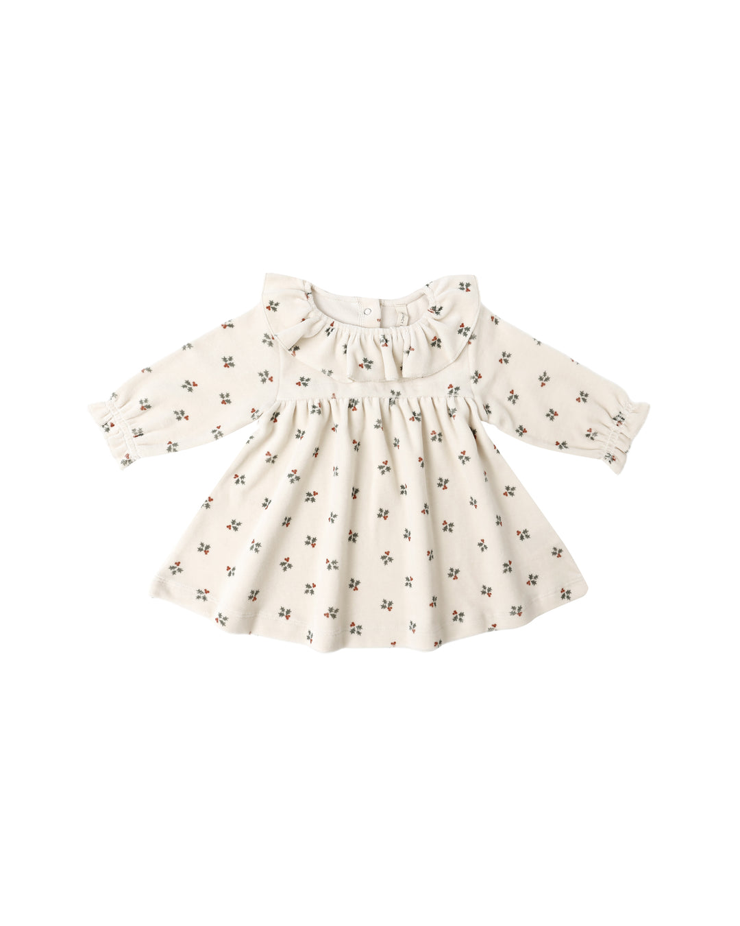 Velour Baby Dress Holly Berry