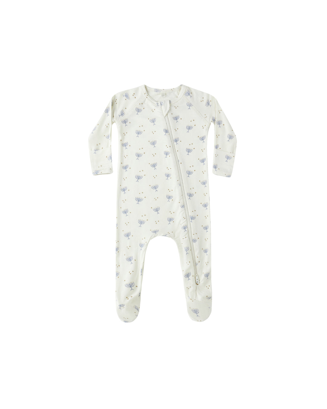 Bamboo Zipper Footie Hanukkah