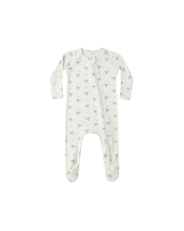 Bamboo Zipper Footie Hanukkah