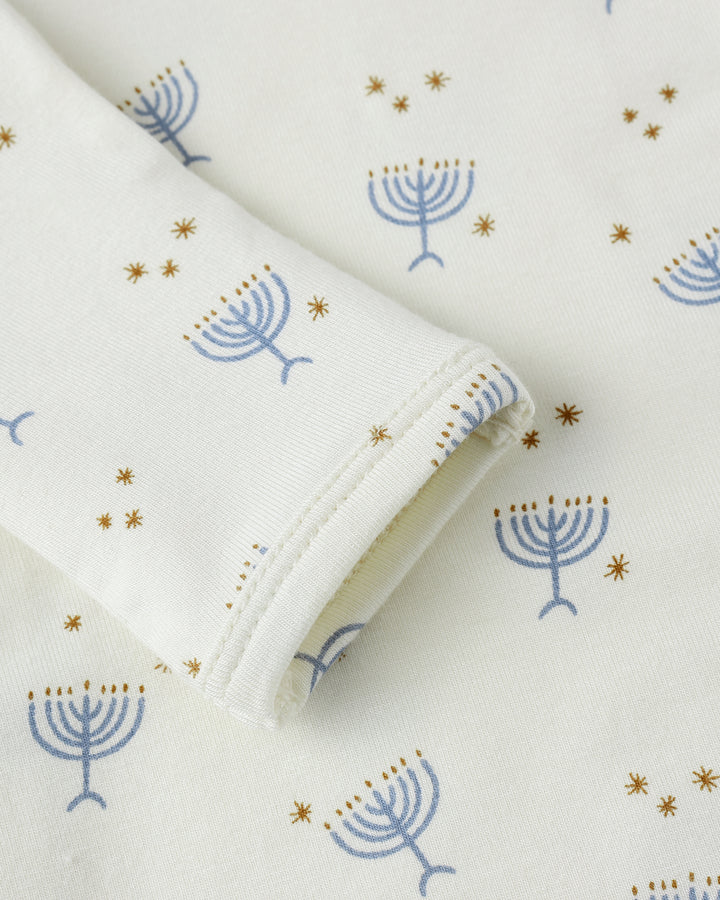 Bamboo Zipper Footie Hanukkah