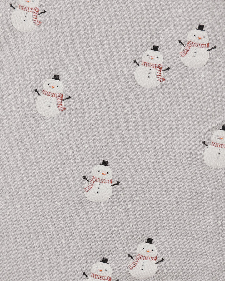 Bamboo Zip Footie Snowmen