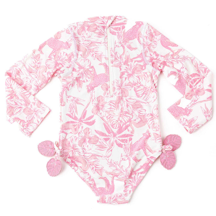 Pink Paradise Longsleeve One piece Swimsuit