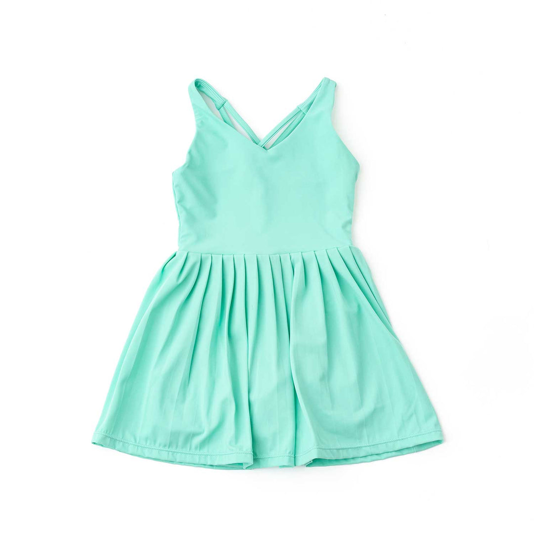 Pleated Active Dress Green