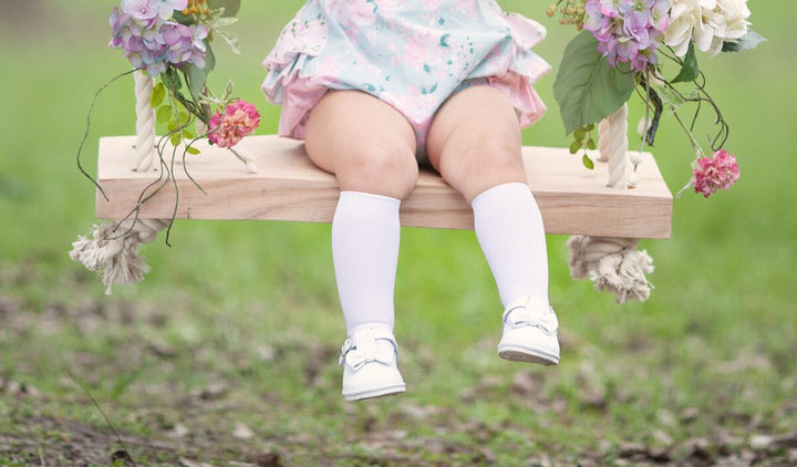 Minnie Bow Leather Mary Jane White Shoe