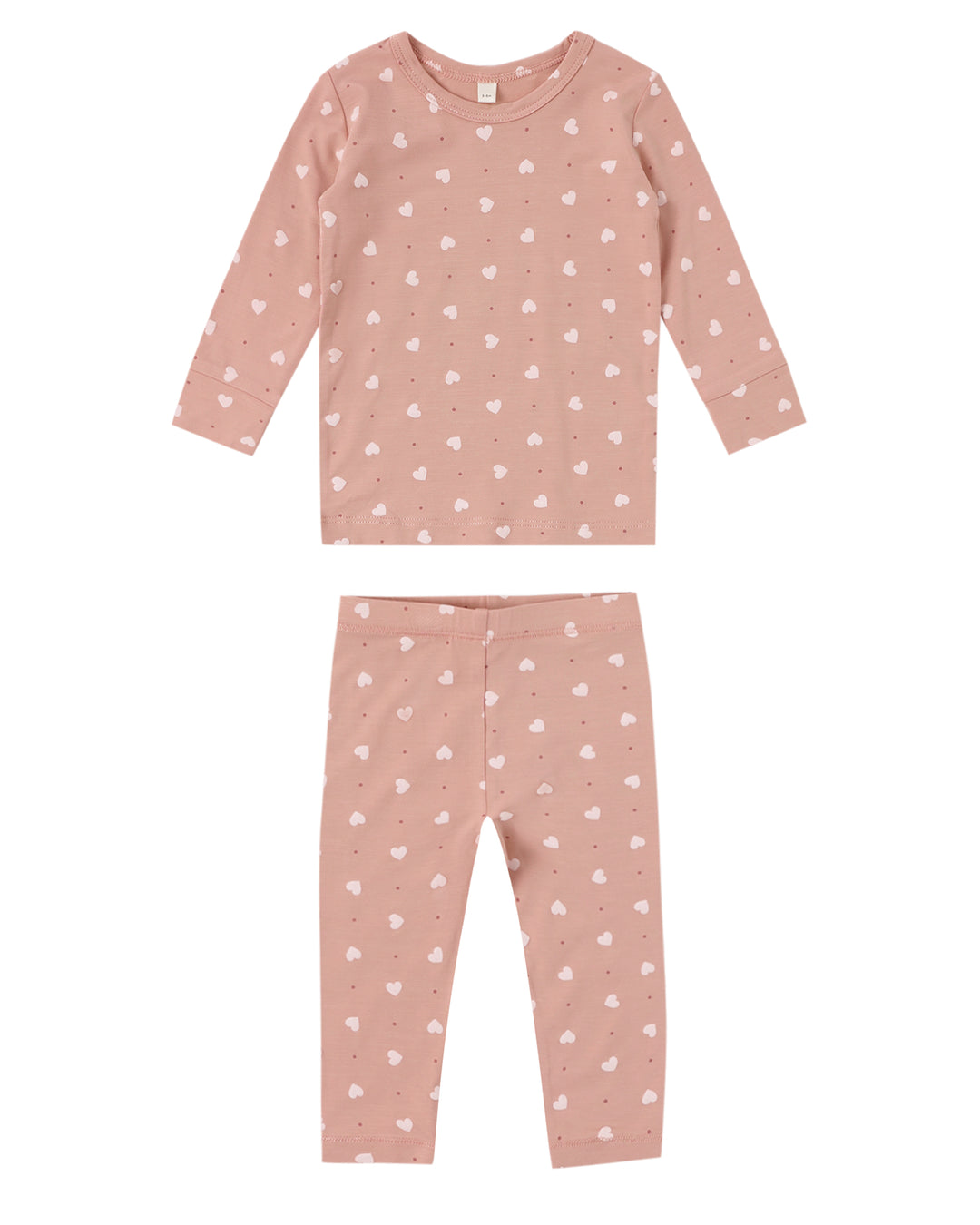 Pink Hearts Bamboo Pajama Set