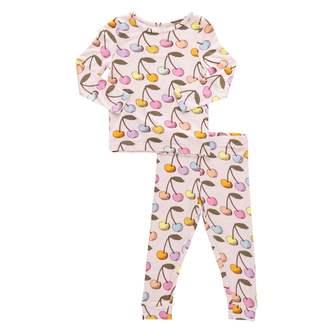 Cloud Pink Cherry Bamboo Pajama Set