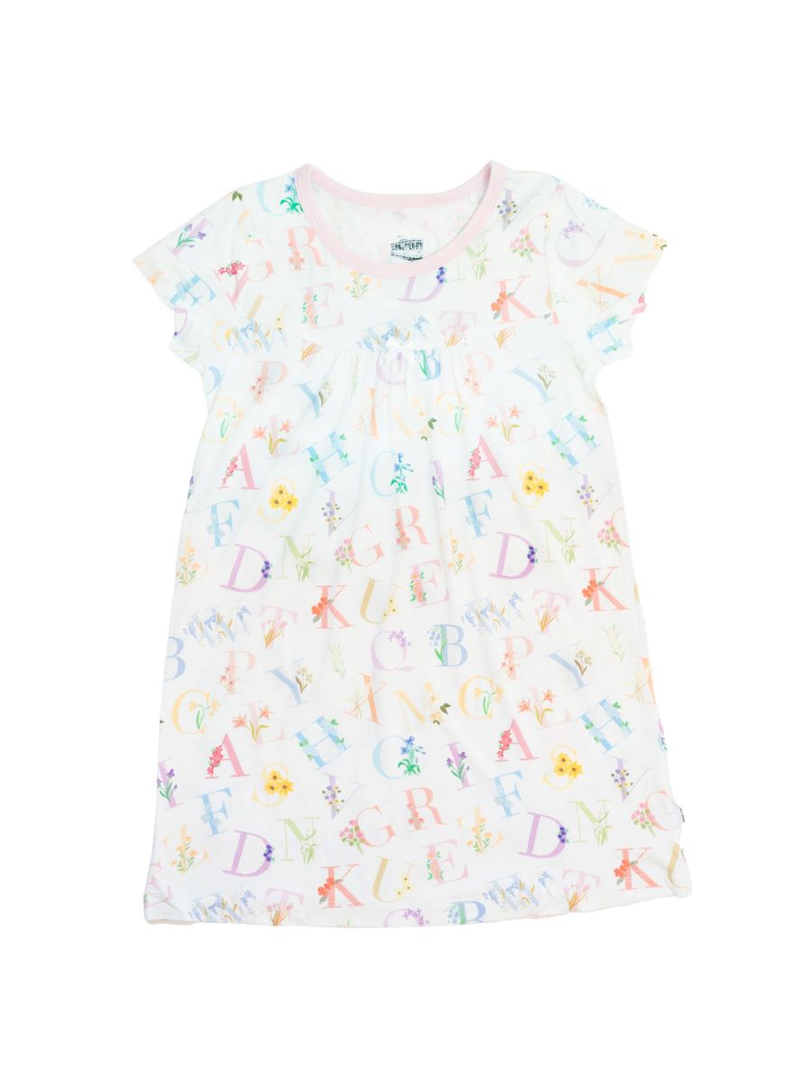 Floral ABC's Bamboo Nightgown
