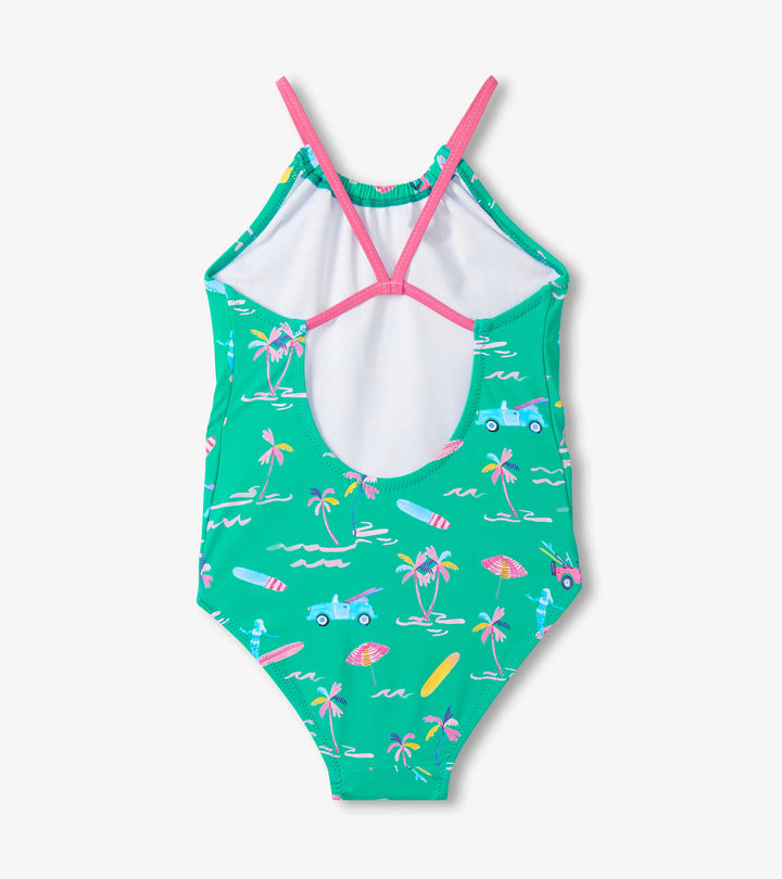 Tropical Escape Gather Front Swimsuit