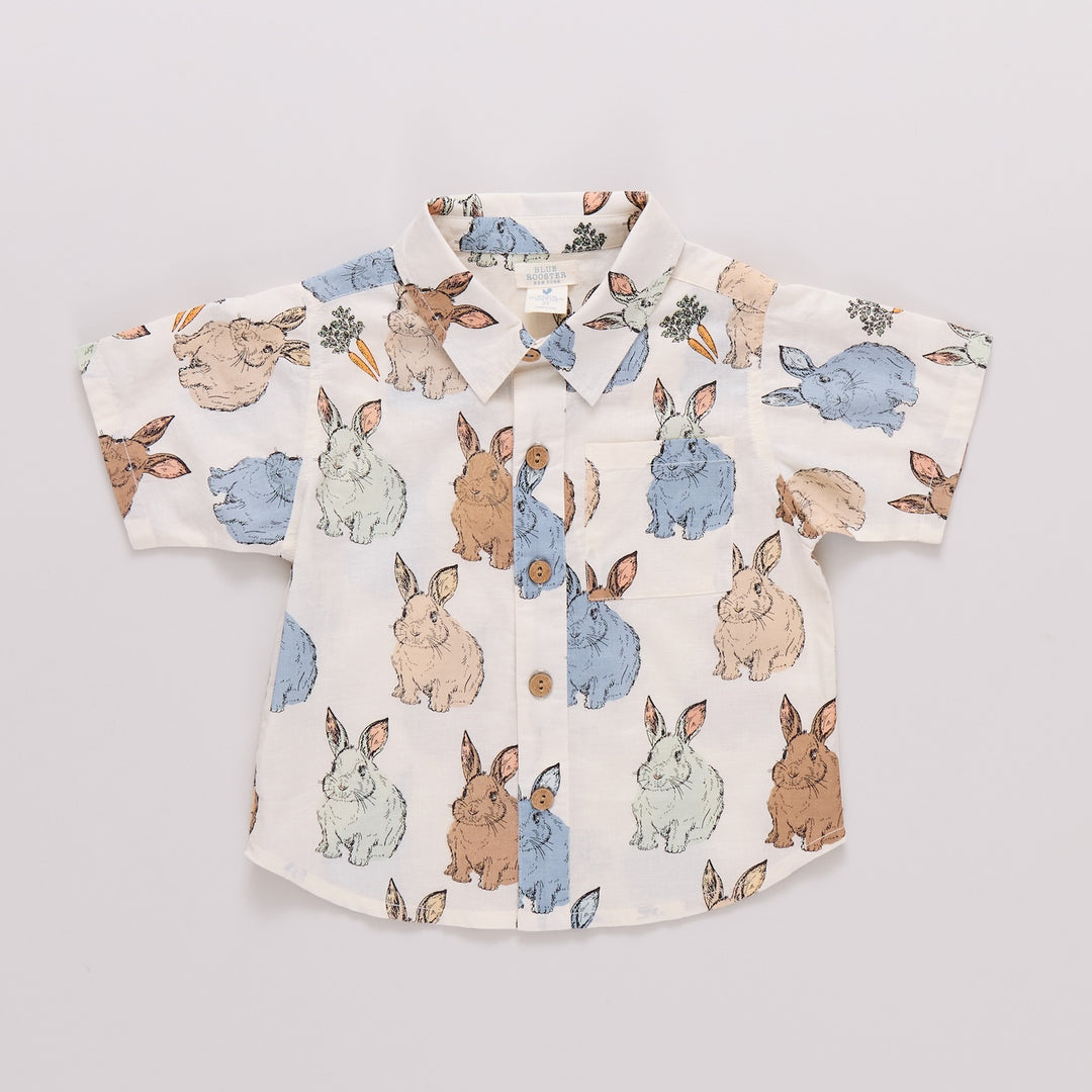 Boys Jack Shirt Blue Vintage Bunny