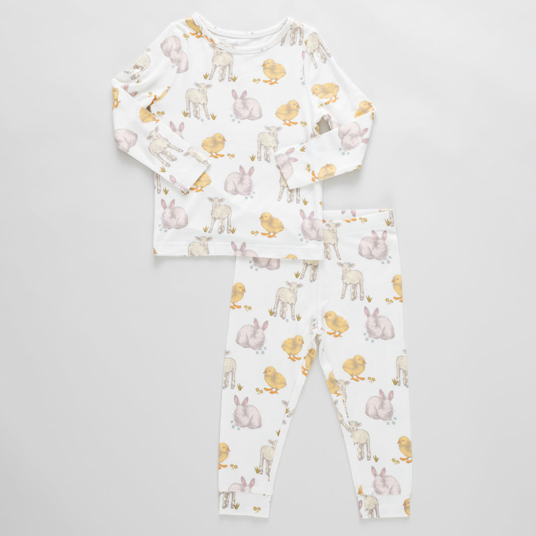 Bamboo Pajama Set Easter Friends