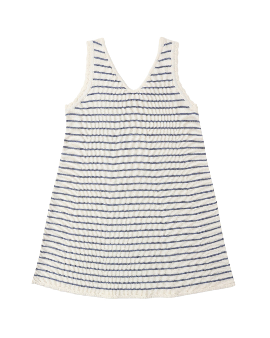Crochet Tank Dress Marine Stripe