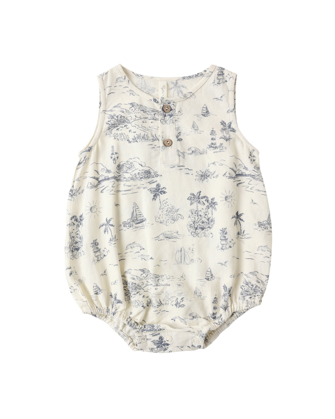 Beau Romper Ocean Toile