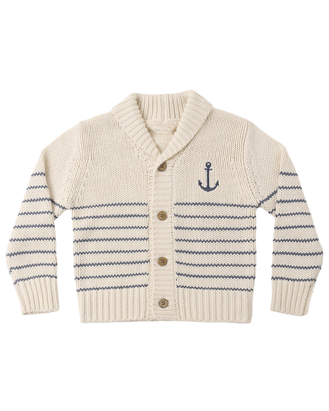 Shawl Cardigan Natural & Marine