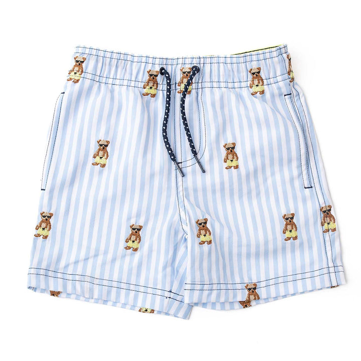 Embroidered Teddy Icon Swim Trunk