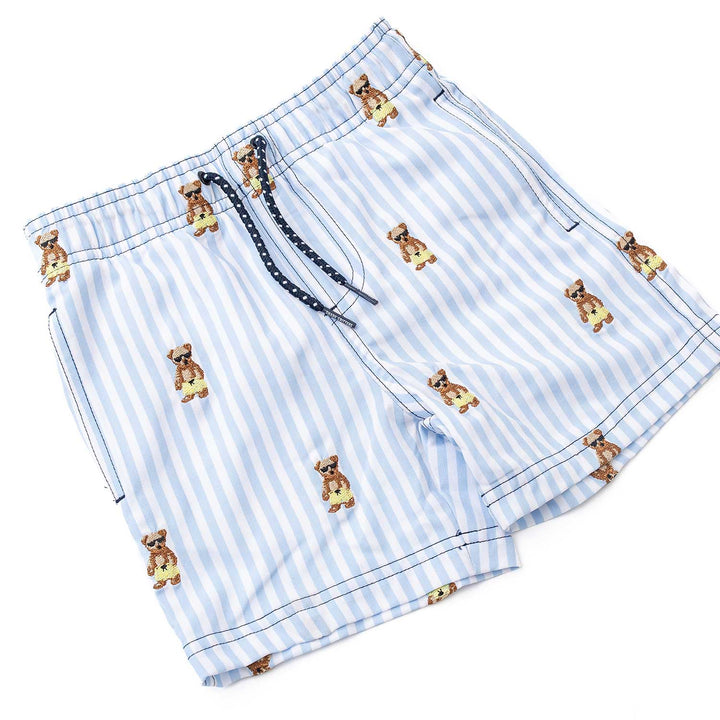 Embroidered Teddy Icon Swim Trunk