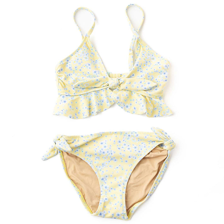 Butter Blooms Ribbed Ruffle Two Piece Swimsuit