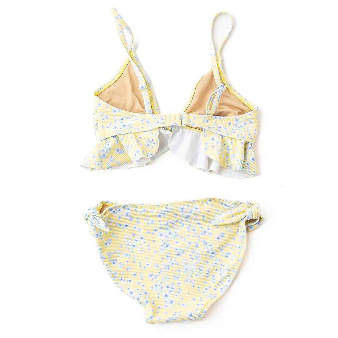 Butter Blooms Ribbed Ruffle Two Piece Swimsuit