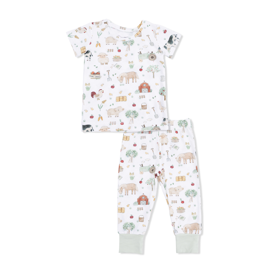 Cute Farm Animals Uni Short Sleeve Loungewear Set