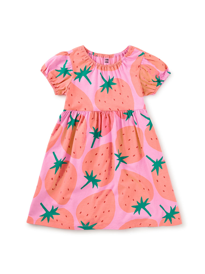 Fresas Favoritas Puff Sleeve Empire Dress