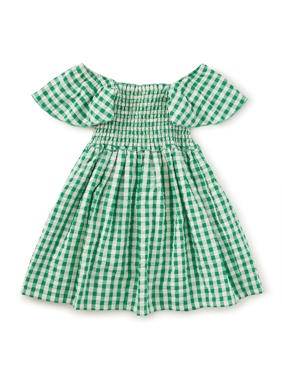 Garden Party Check Smocked Dress