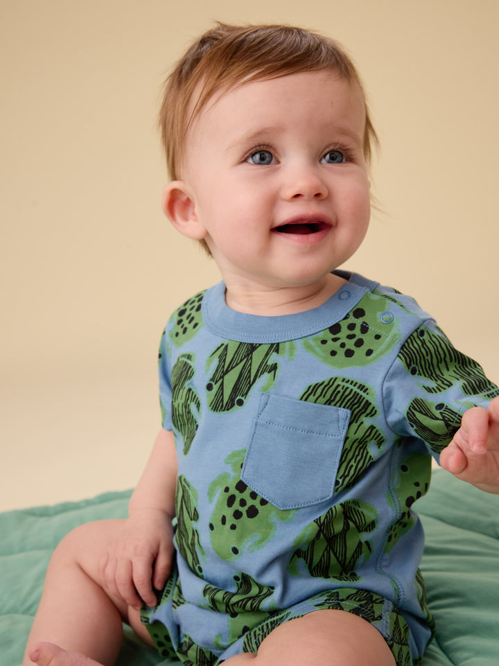 Hopalong Frogs Pocket Shortie Romper