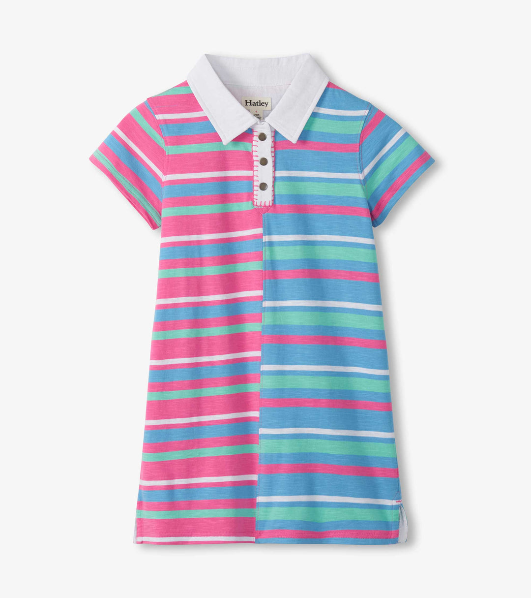 Mixed Stripe Polo Dress