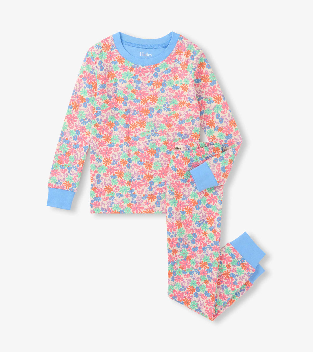 Whimsical Flowers Cotton Pajama Set