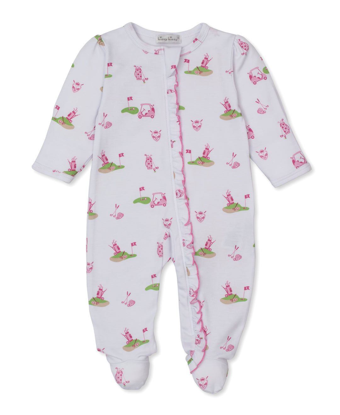 Golf Championship Footie with Zipper Pink