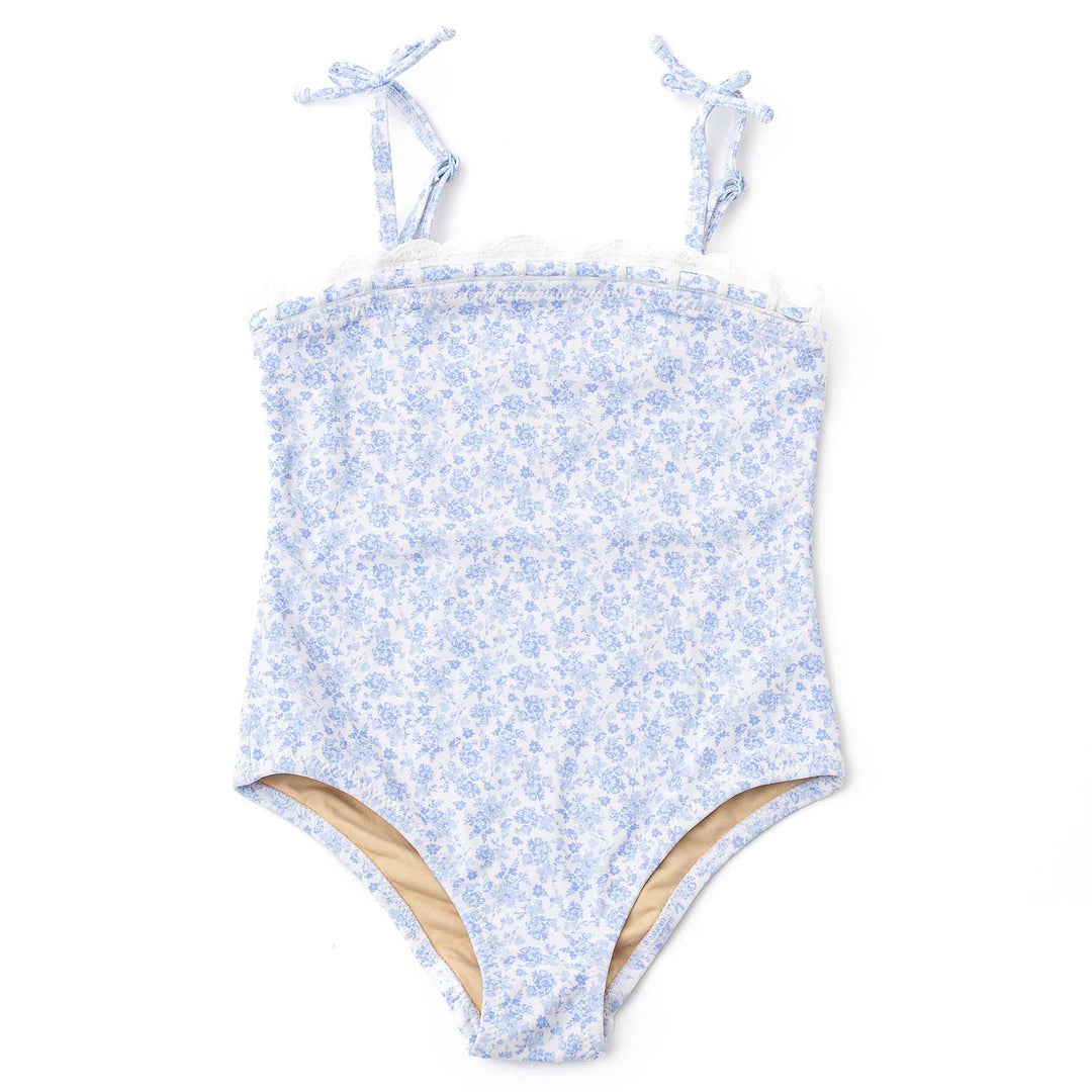 Coastal Garden Crochet Trim One Piece