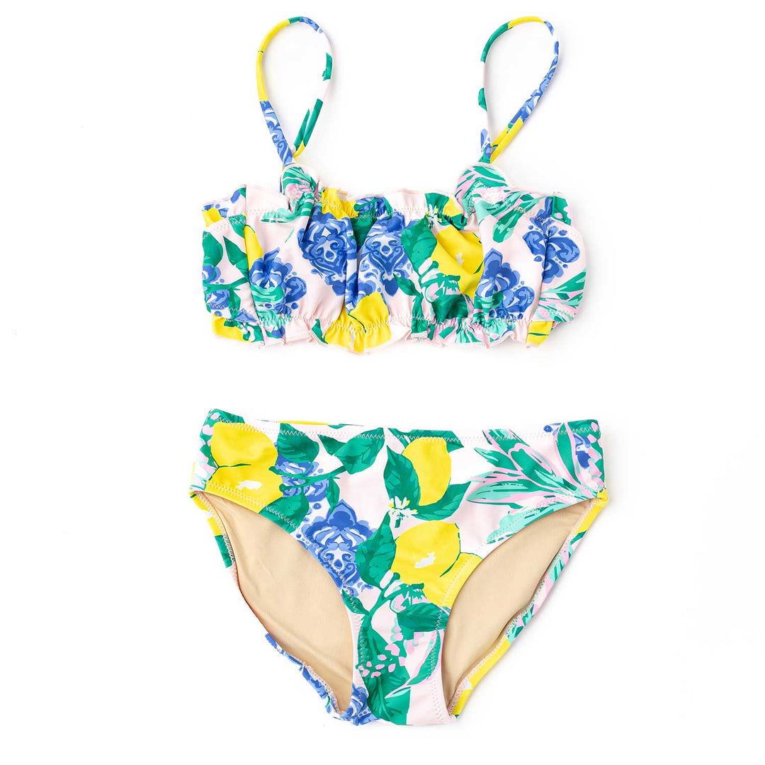 Santorini Citrus Smocked Bikini