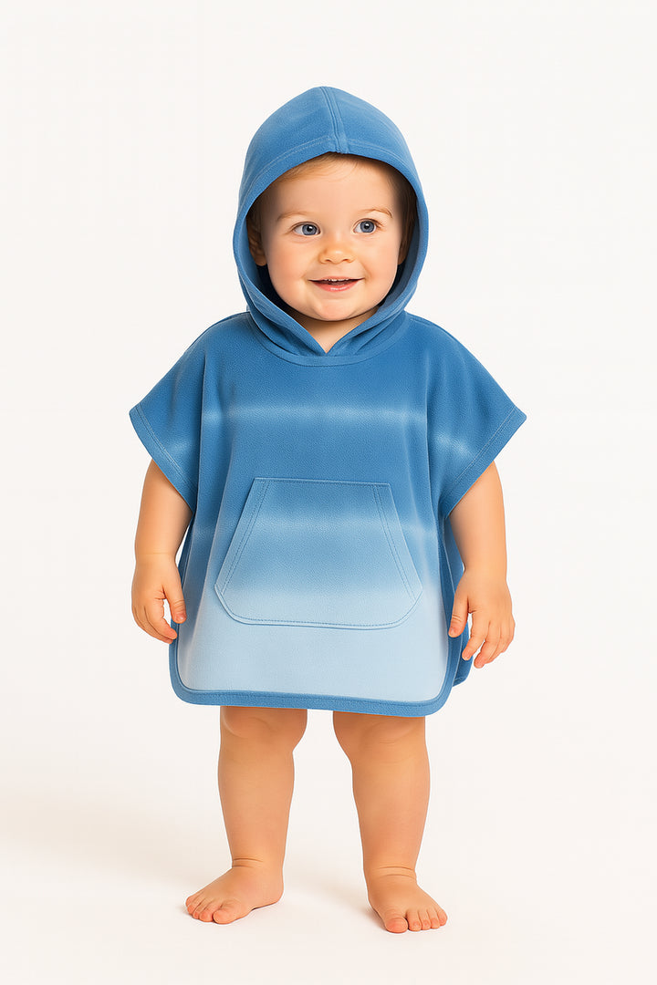 Loop Terry Stripe Tie Dye Poncho