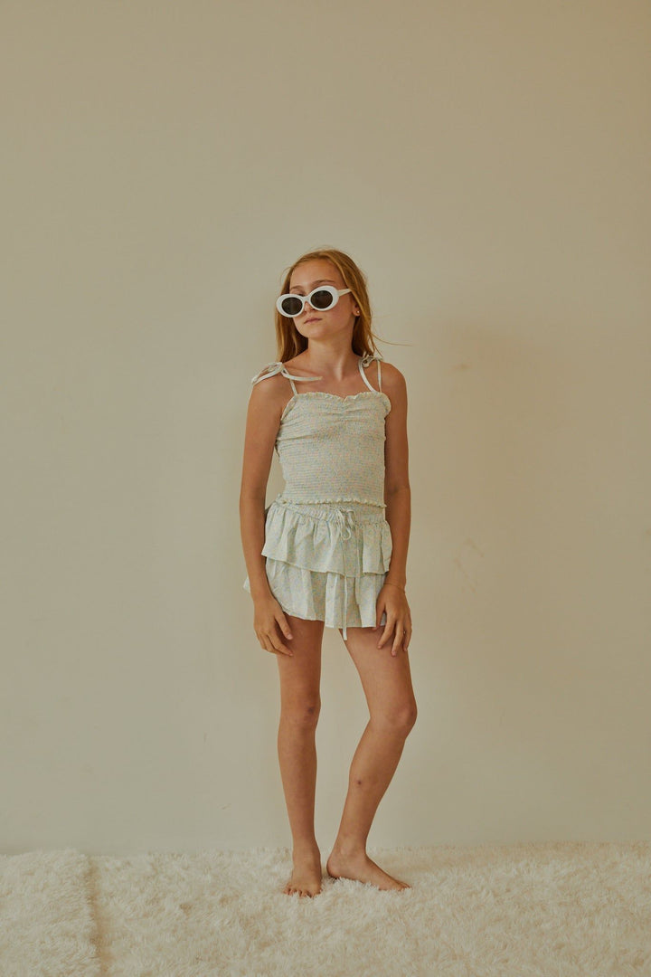 Willow Garden Rose Yellow Satin Skort