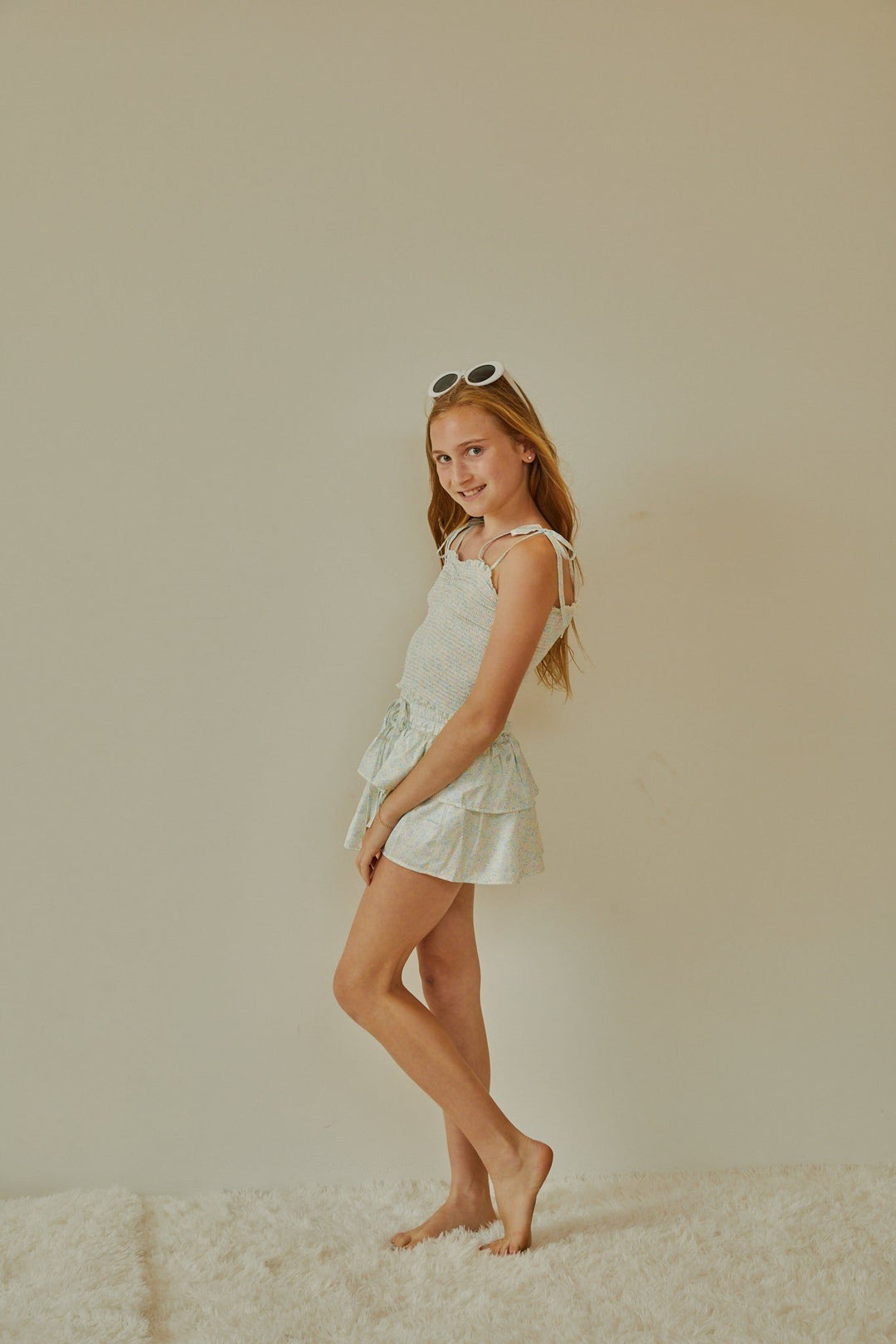 Willow Garden Rose Yellow Satin Skort