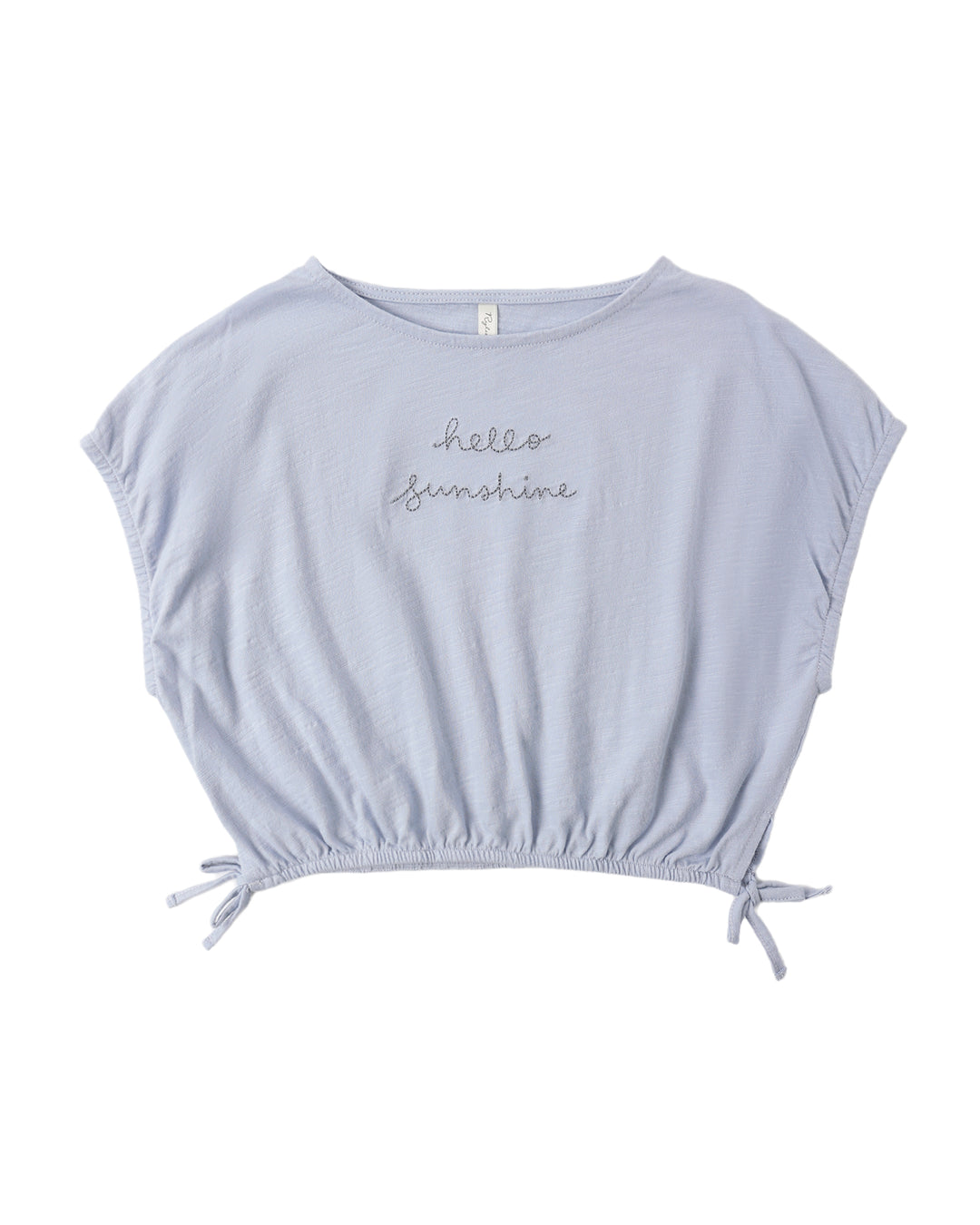 Cropped Cinch Tee Hello Sunshine